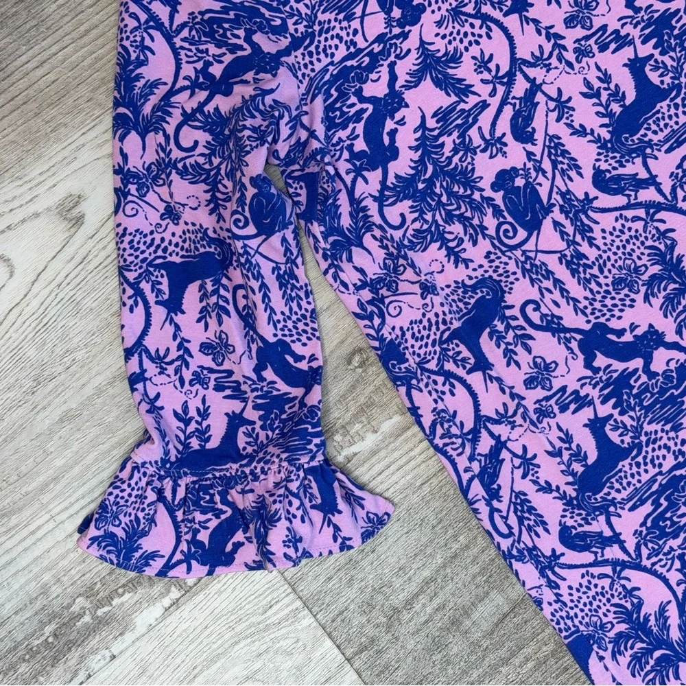 Lilly Pulitzer Girls UPF 50+ Mini Ruffled Sophie Dress XL (12/14) Lilac Safari